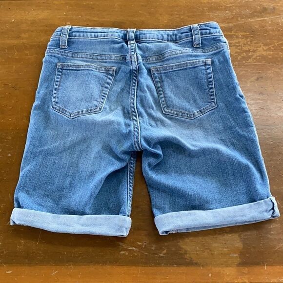 Lands’ End Rolled Hem Cuff Denim Jean Shorts Sz 14 - Picture 5 of 5